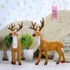 Luminous Reindeer Pulling Cart, Hanging Ornament with Antlers Hat for Christmas Tree Decoration
