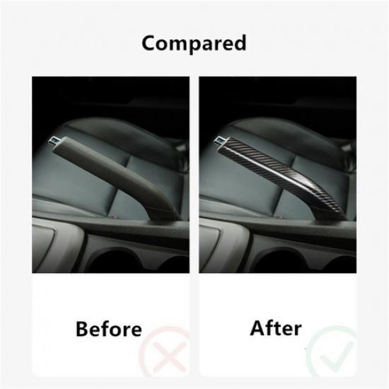 Real Carbon Fiber Car Handbrake Cover Case For Chevrolet Camaro 2010-2015 SU