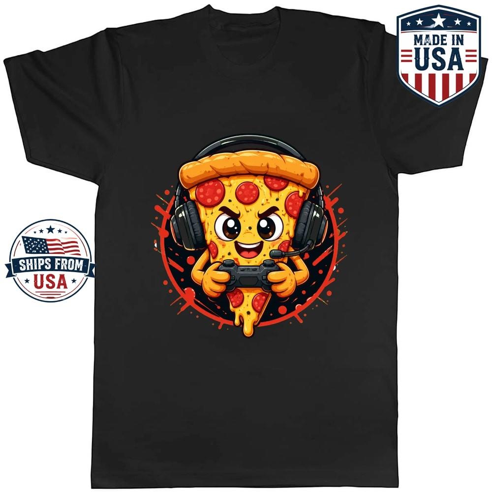 Pizza Gamer Graphic T-Shirt