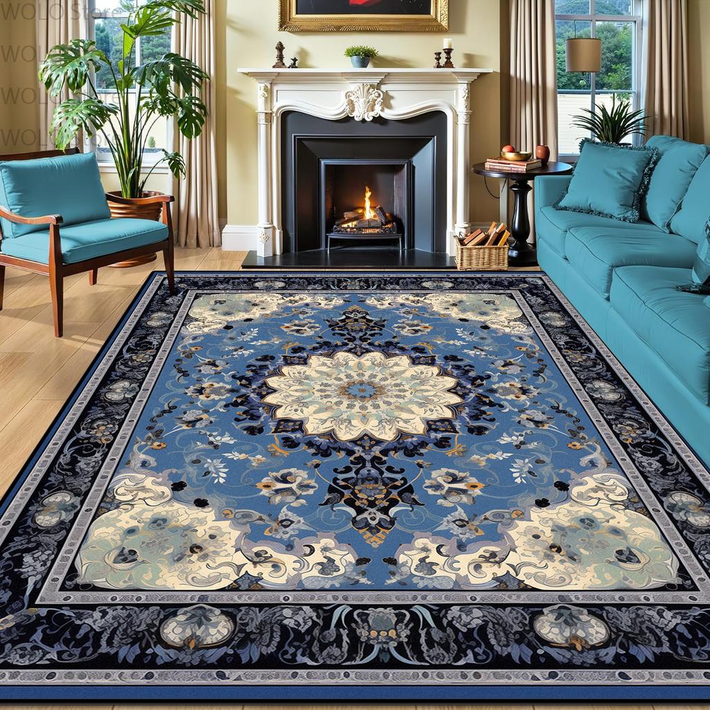Persian Luxury Living Room Carpet Ethnic Decoration Home Antiskid Large Size Rug Bedroom Dining Room Tables Chair Foot Mat Tapis