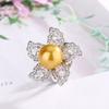 Pearl Set, Sunflower Design Necklace, Ring, High-End Light Luxury Fashion Women