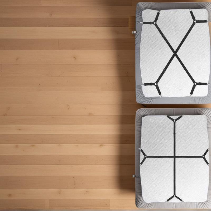 Bed Sheet Holder Adjustable Elastic 12 Clips Fixed Holder Mattress Clip Fasteners Cover Blankets Grippers Fixing Non-Slip Strap