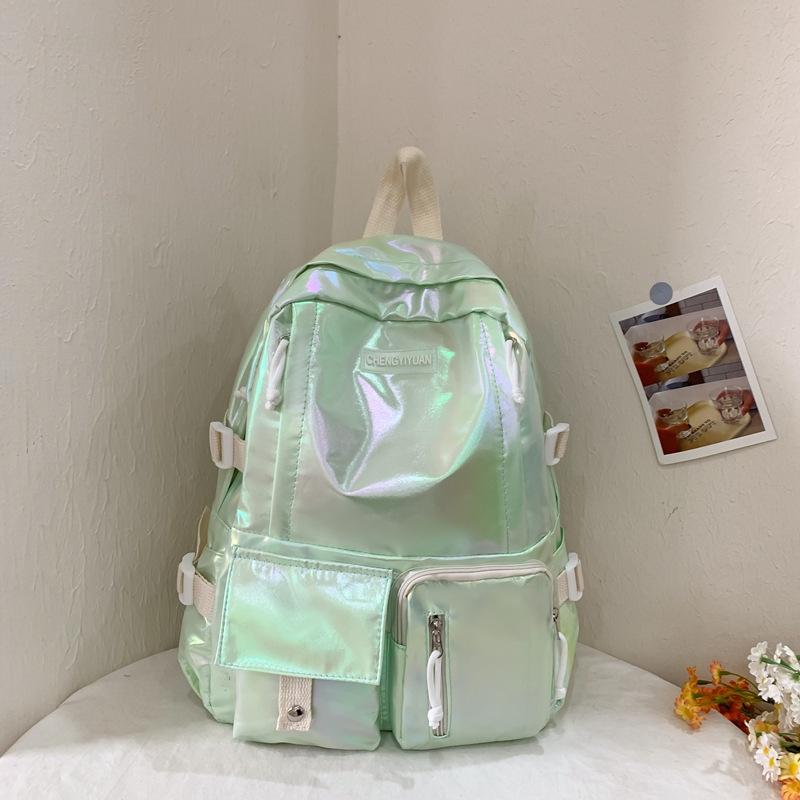 Schoolbag Symphony Pearlescent Lightweight Anti-splashing Schoolbag Korean Version Harajuku Ulzzang Backpack Female College Student Backpack Female