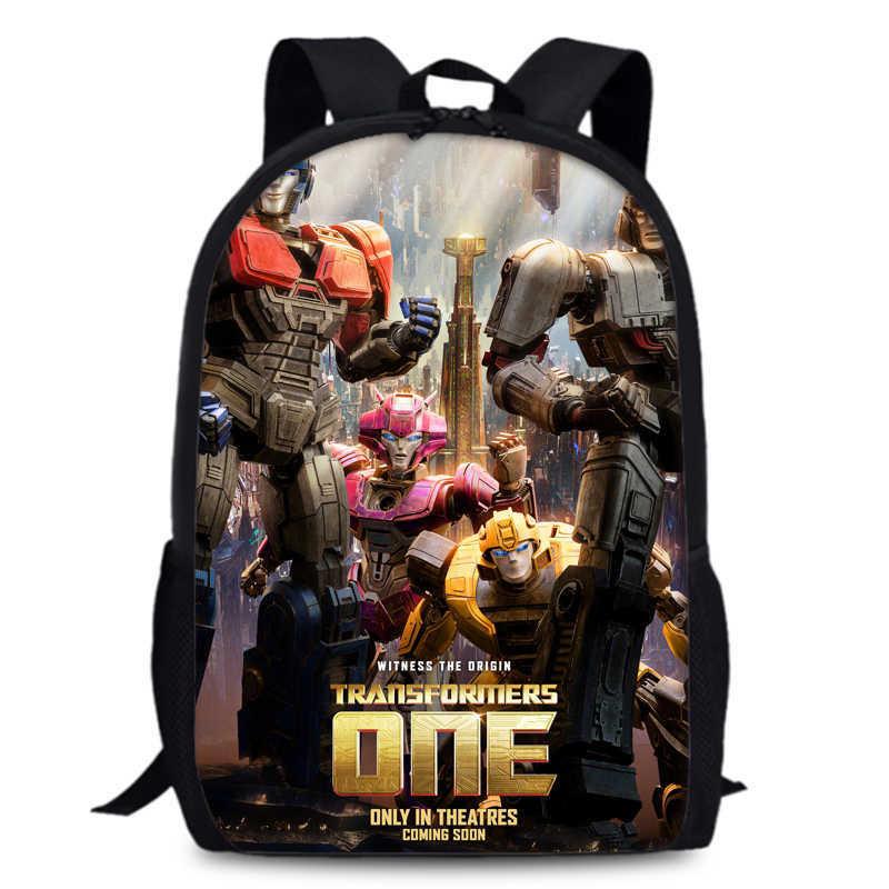 Transformers One 15-inch Durable Polyester Backpack For Students Unisex School Bag