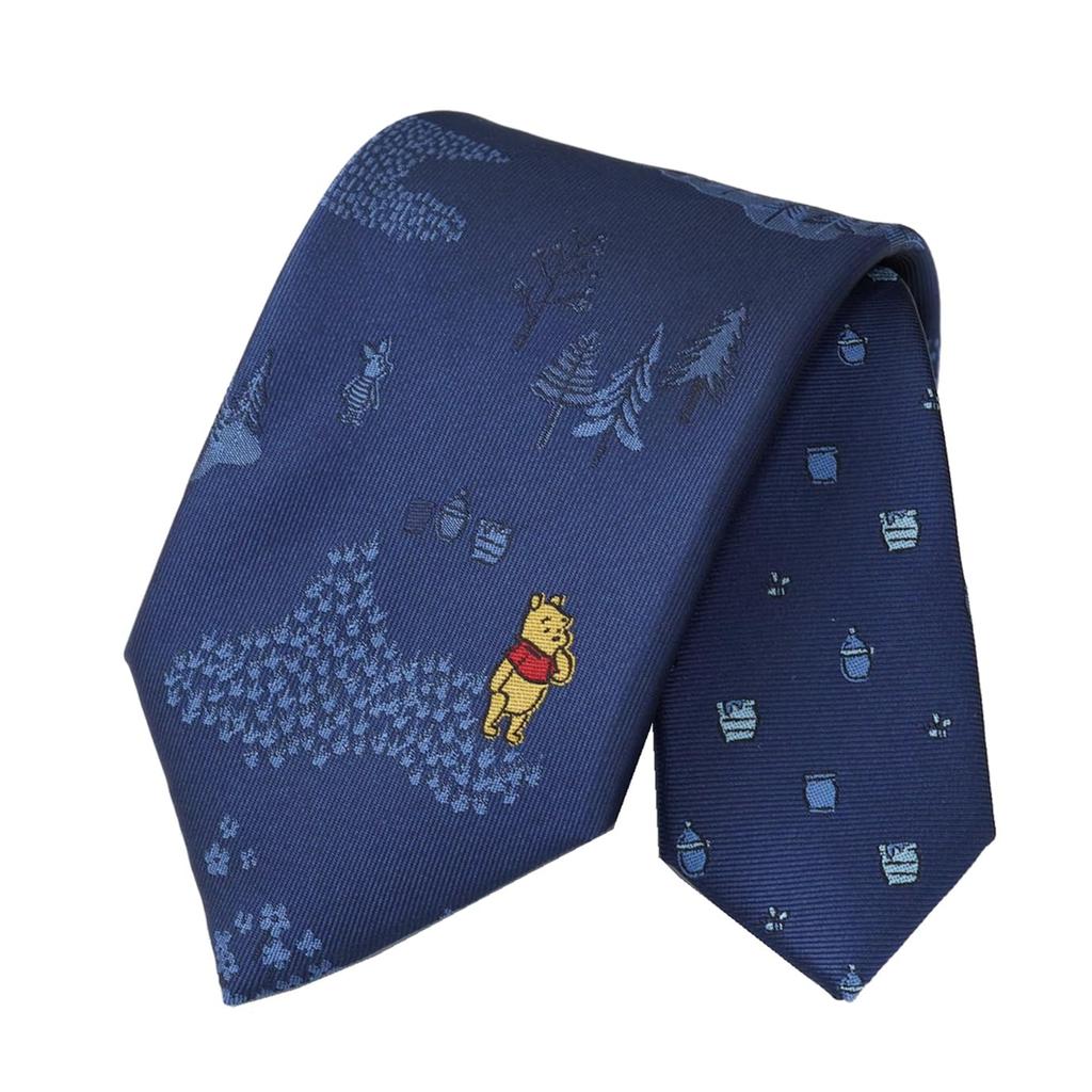 Disney Winnie the Pooh Tie Navy Perfect for Business or One Size Fits All (DW1431), Blue, Casual, Gift,
