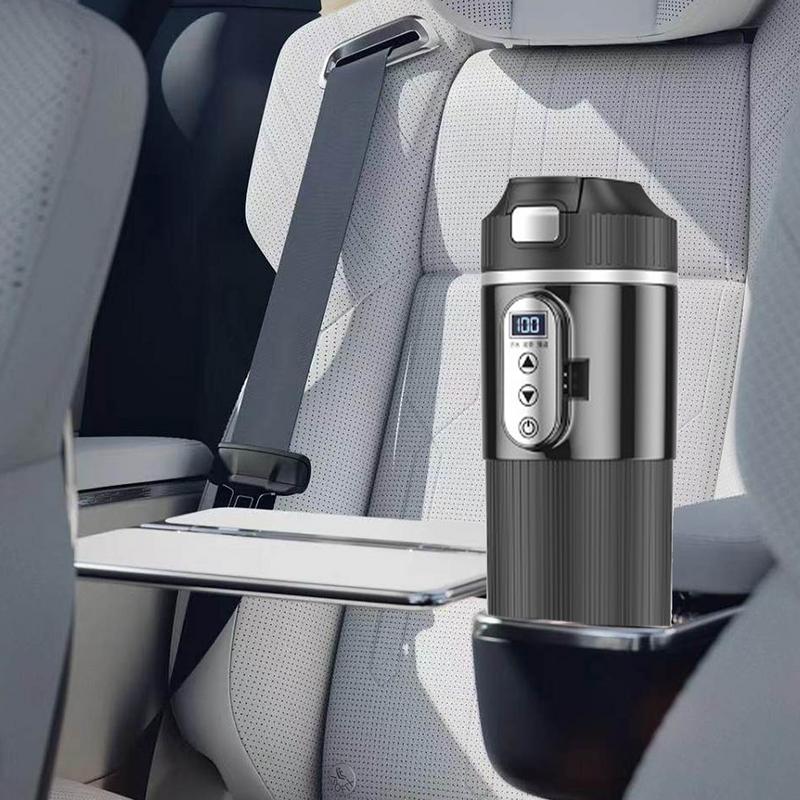 For Refer To Description Heated Coffee Mug For Car 12V/24V Travel Coffee Cup LCD Display Water Warmer Bottle Electric Mug