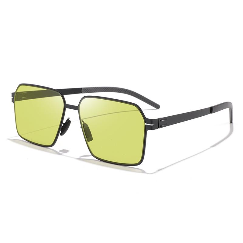 Men's Polarized HD Square Sunglasses: Anti-UV, Color-Changing for Day/Night, Ideal for Driving
