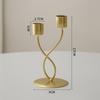 Iron Candlestick Crafts Golden Candle Holder Simple Desk Candle Ornament  Romantic Decorations