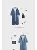 Plus-Size Hooded Denim Jacket for Women - Mid-Length, Loose Fit, Long-Sleeve Cardigan for Spring/Autumn