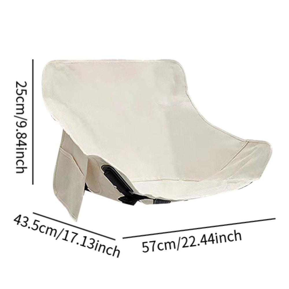 

Breathable Moon Chair Replacement Fabric Oxford Cloth Seat Cover for Outdoor Fishing Backyard Low Back White
