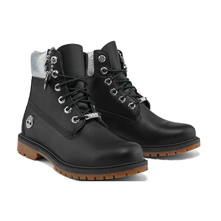 Timberland 6 Inch Outdoor Casual Waterproof High-Top Martin Boots Women boots Black A2M8GW