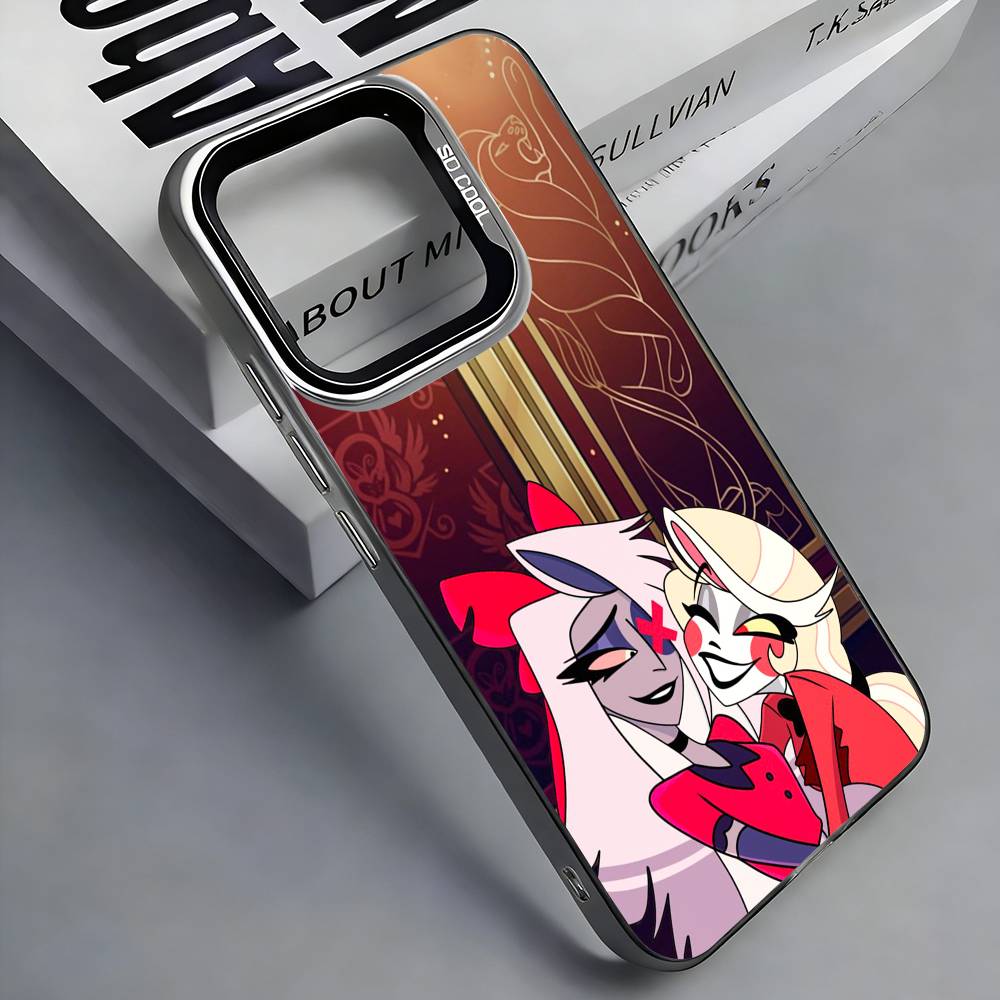 H-Hazbin H-Hotel Charlie Morningstar Colorful Silver Back Phone Case For IPhone 17 16 15 14 13 12 11 Plus Pro Max Plus