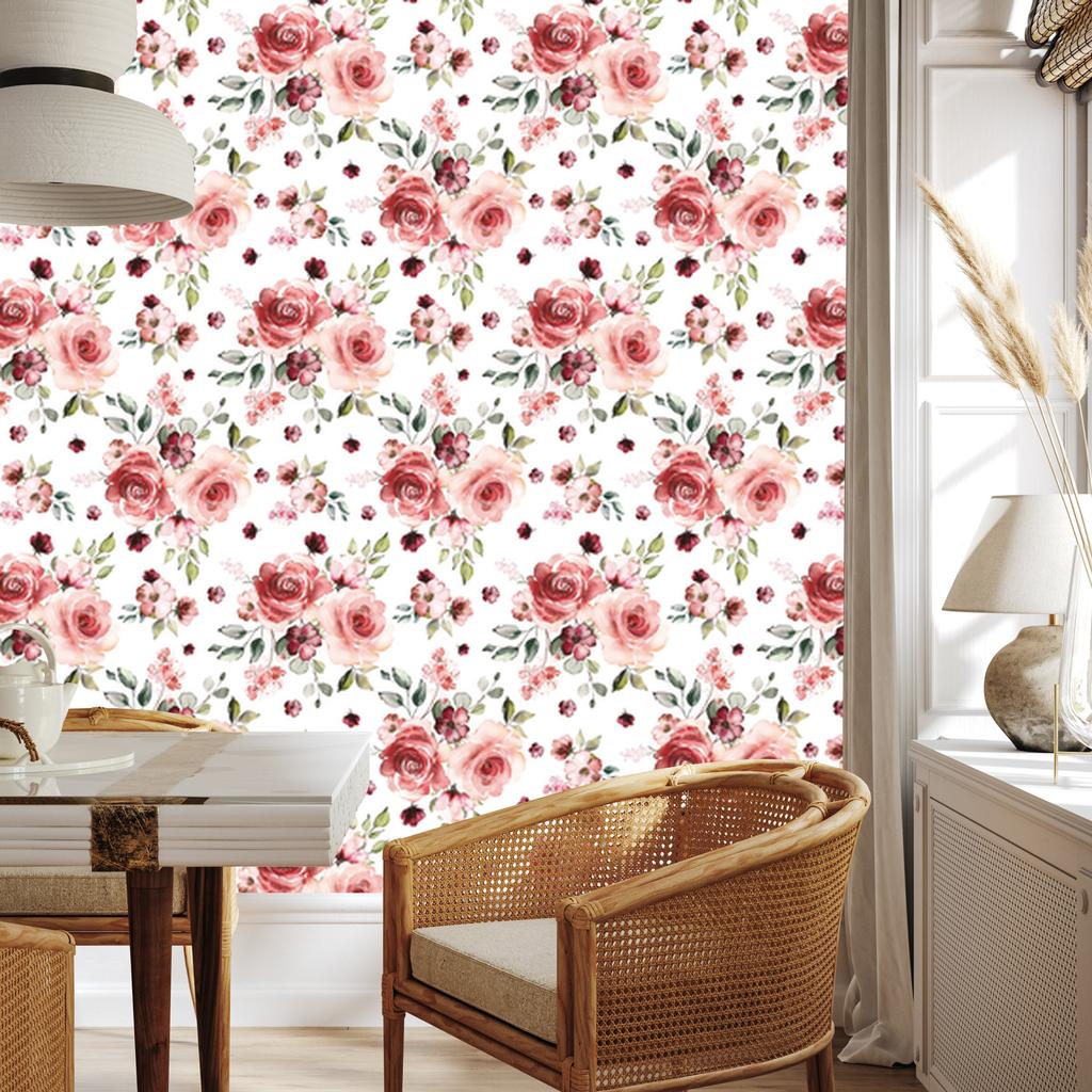 Colorful Roses Wallpaper for Living Room and Bedroom 50x1000