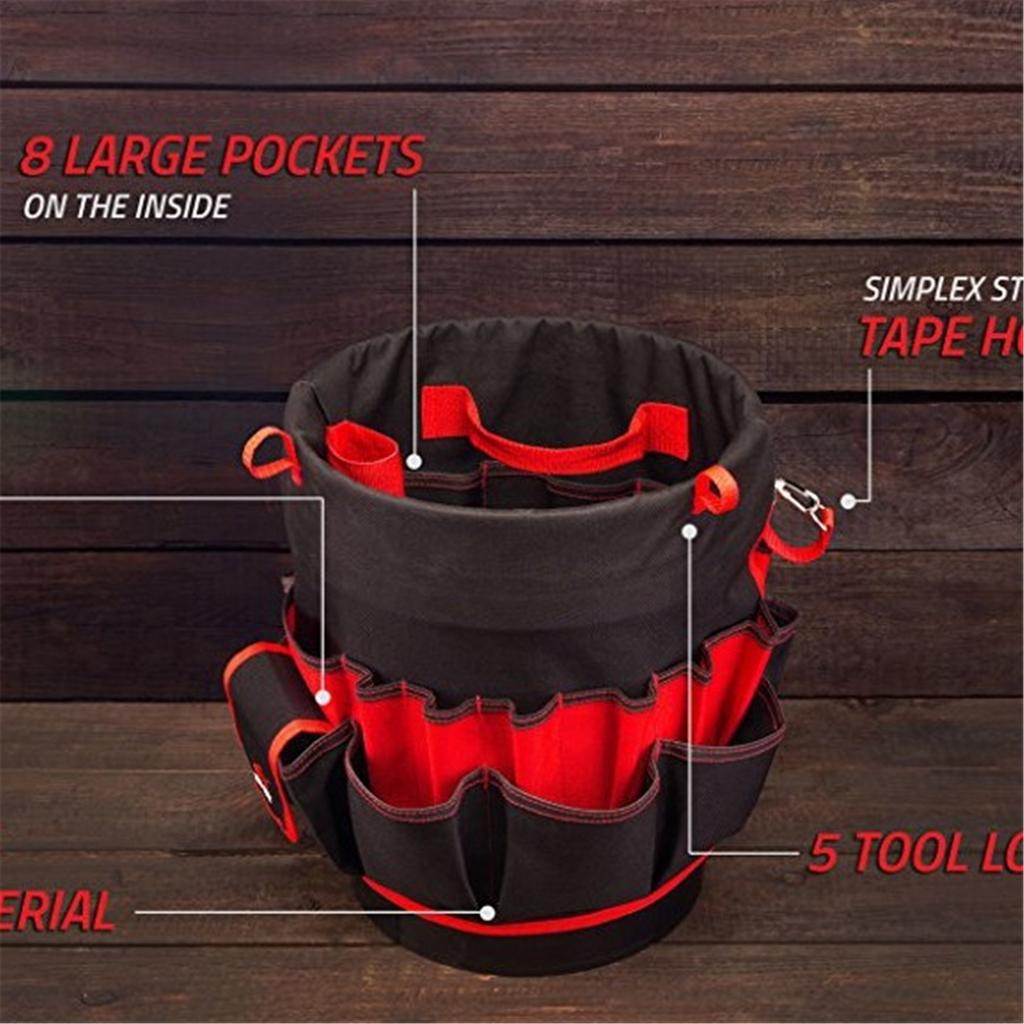 Heavy Duty Oxford Fabric Tool Storage Organizer With Multiple Pockets For Gardening Outdoor Equipment And Accessories