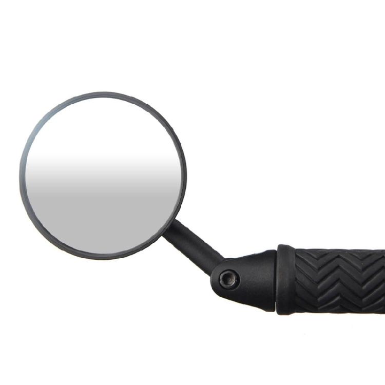 360 Degree Rotation Bike Handlebars Mirror With Gibbous Lens Wide Compatibility For Road Mountain Electric Bicycles