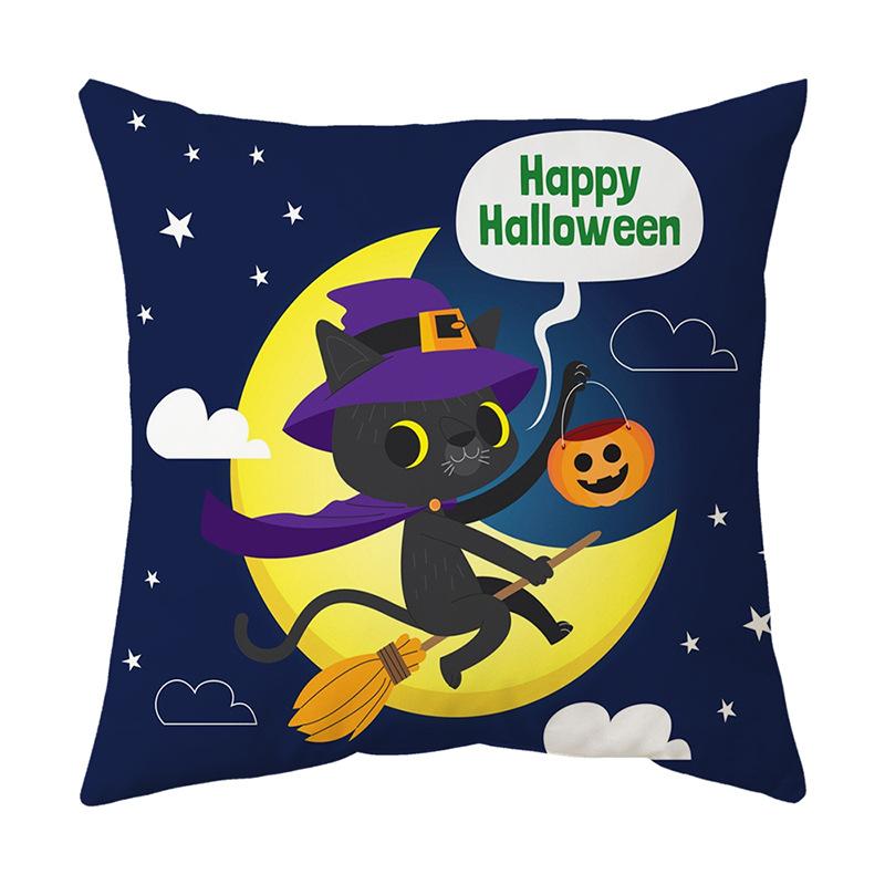 Halloween Series Pumpkin Cushion Pillow Cover Printed Pillow Cover Cushion Cover Holiday Gift