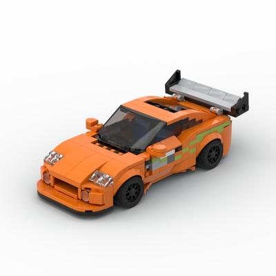 MOC Fast & Furious MK4 370 Teile Supra City Technisches Auto Sportrennwagen Rennfahrer Bausteine Supersportwagen Spielzeug