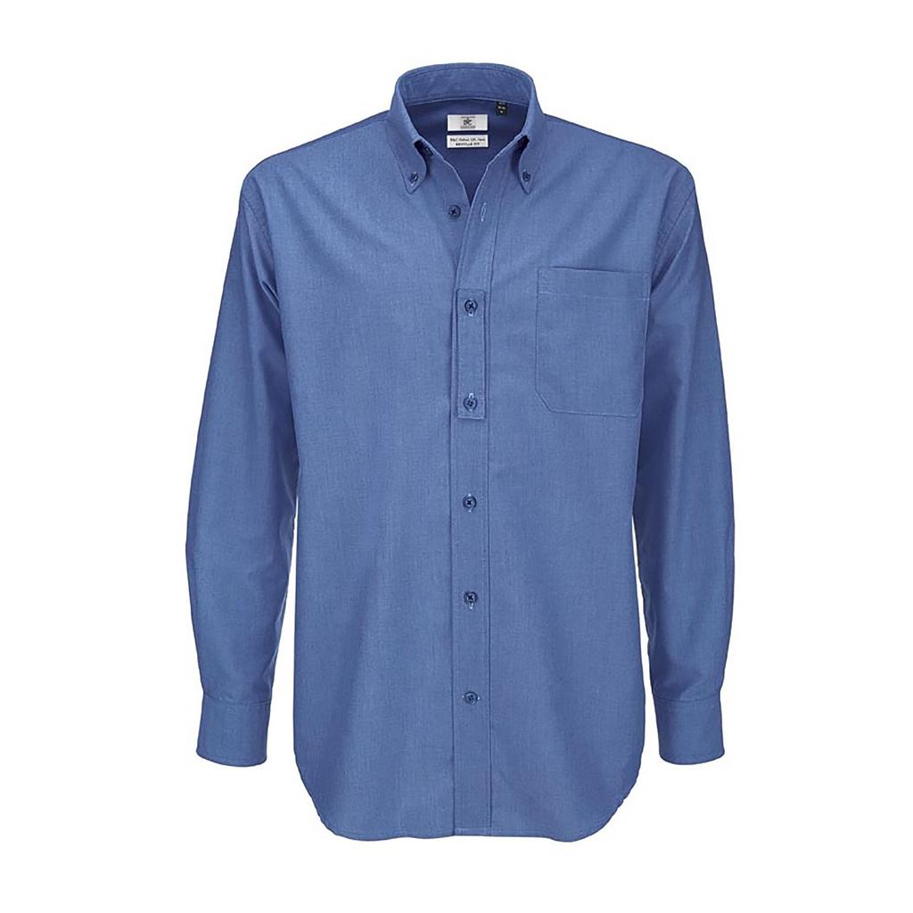 B&C Mens Oxford Long Sleeve Shirt / Mens Shirts