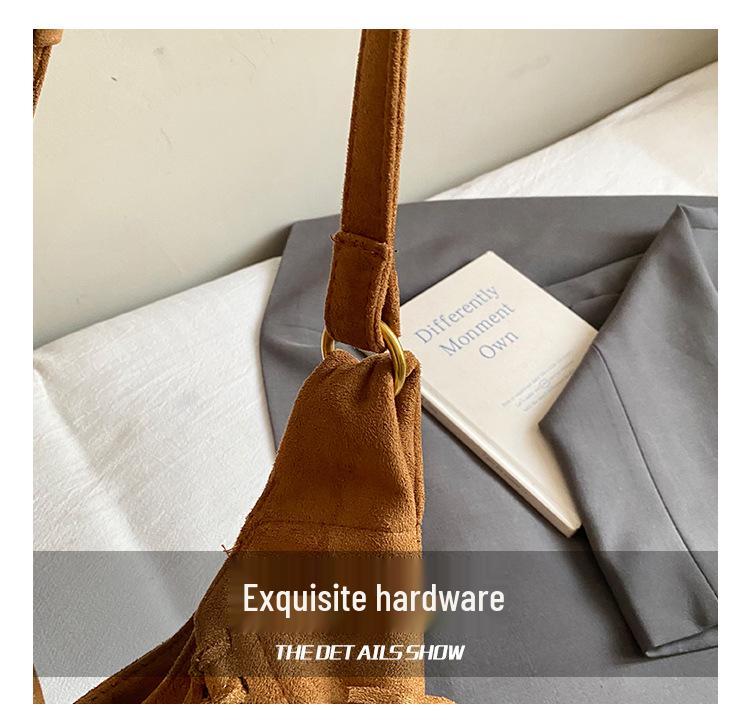 Borsa a Gnocchi da Donna con Nappe Opache 2025: Borsa a Spalla/Tracolla Retro di Grande Capacità per Autunno/Inverno