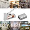 1008U Tacker Staple Gun for 4/6/8mm Stapler Manual Nailing Machine with 2400pcs Nails Stainless Steel for Woodworking Furniture