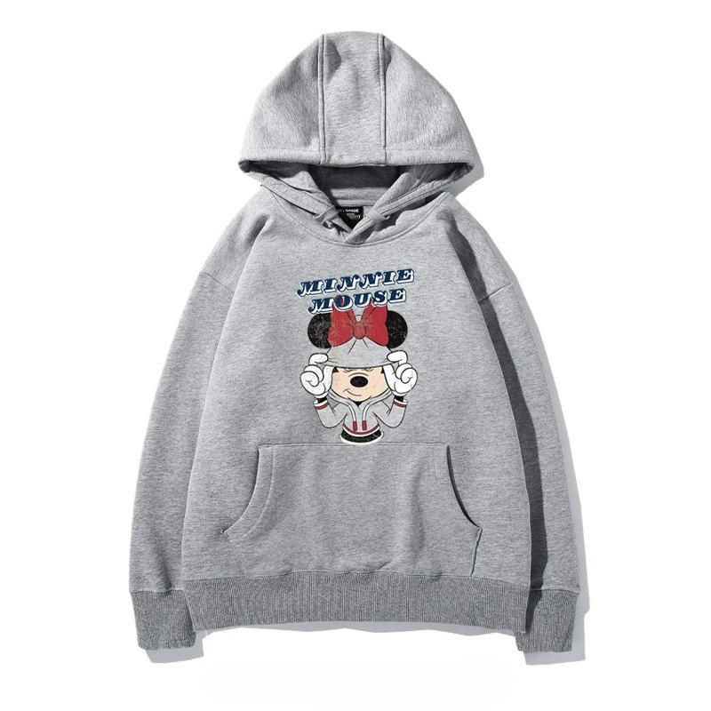 New Listing Male and Female Couples Mickey Minnie Disney Printed Hoodie Parent-child Cartoon Printed Loose Hoodie Top