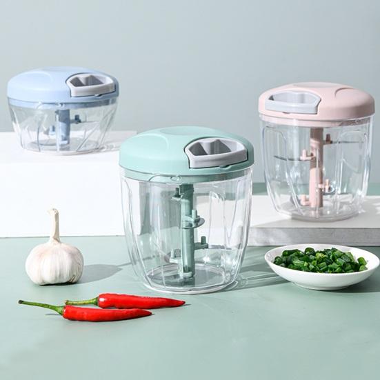 Grinder Manual Pull Cord Food Chopper for Garlic Ginger Peppers Onion Puree