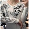 2KWEIRD Y2k Graphic Cross Wings Print Long Sleeve Women Grunge Fairy T-shirt Harajuku Tee 2000s Aesthetic Punk Style Clothes Streetwear