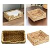 Woven Baskets Boxes Stylish Napkin Holder Rattan Woven Organizer Storage Bins for Shelves Bedroom Desk Living Room Table Decor