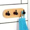 Bamboo Hook Metal Self-Adhesive Towel Rack Bathroom Cloth