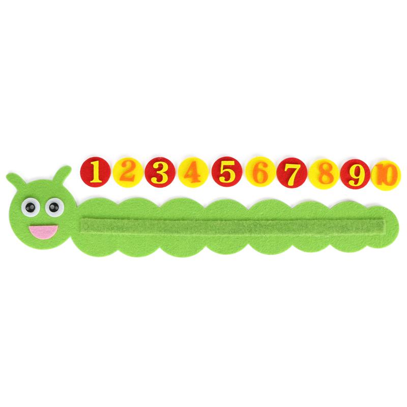 1-10 Giocattolo Educativo Montessori Puzzle per Bambini Giocattolo Fai da Te Fatto a Mano Scuola dell'Infanzia Carota Albero di Mele Abbinamento Insegnamento Digitale Gyh