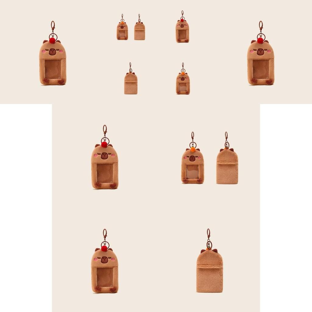 Creative Plush Capybara Keychain Holder Adorable Cartoon Style Key Accessory For Gifts