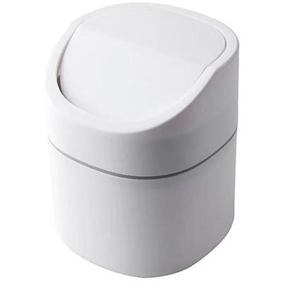 Turn Over Cover Table Bin Creative Nordic Style Table Trash Bin Desk Garbage Bin for Kitchen Bathroom Bedroom