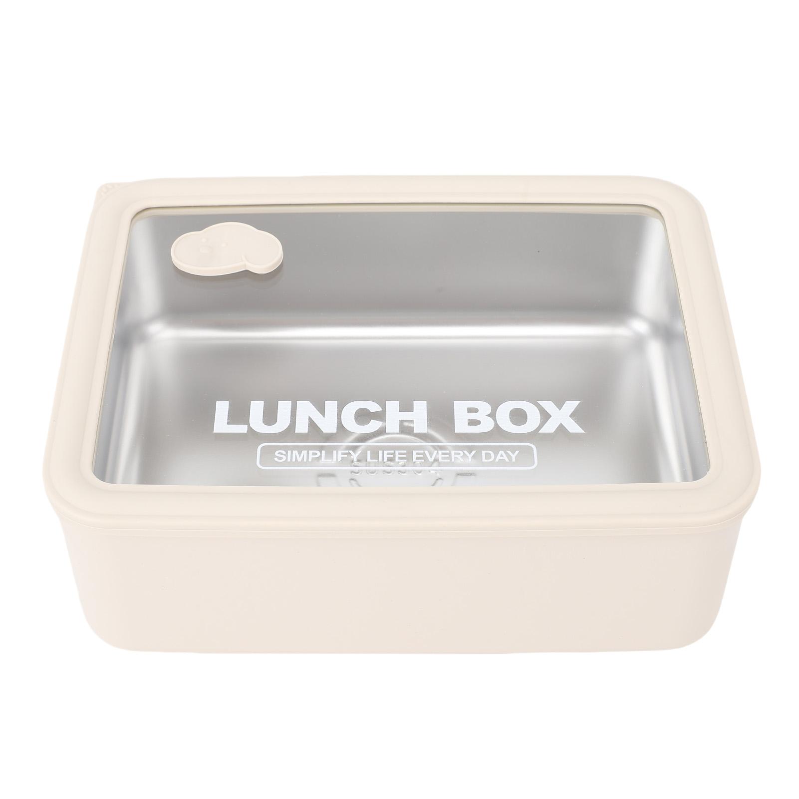 Lunchcontainer Zichtbaar Magnetronbestendig Draagbaar 304 RVS Lunchbox voor School Picknick L(for 6.5-9kg)