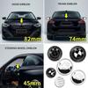 1 peça preto branco 45mm 74mm 82mm Todo preto Emblema do Capô Dianteiro do Carro Emblema Traseiro para BMW E32 E43 E52 E53 E63 E64 E93 E94 E87 F10 F20