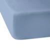 Cotton fitted sheet 120x200 smooth satin light blue