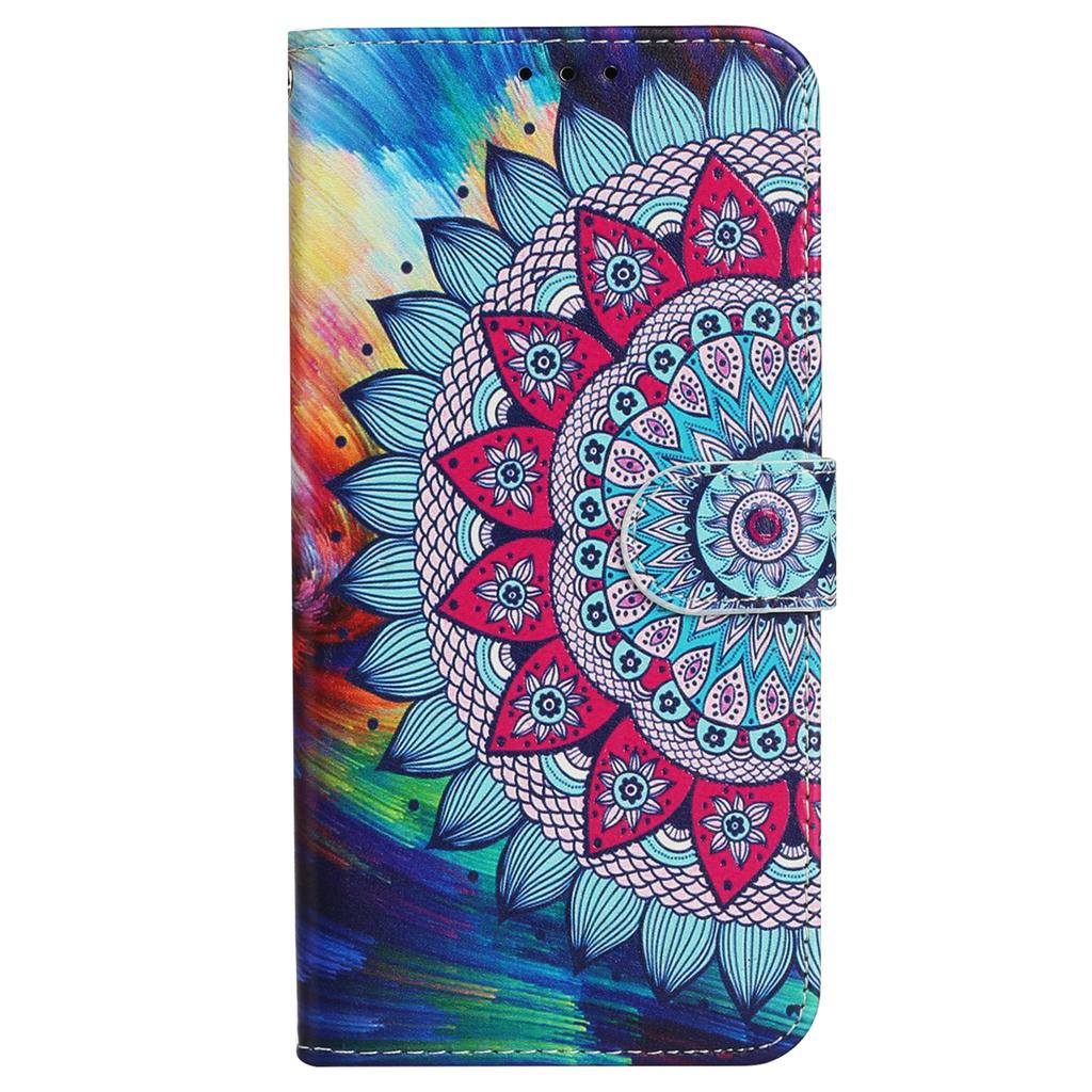 For Motorola Edge 50 5G Case Pattern Leather Wallet Phone Cover with Card Holder