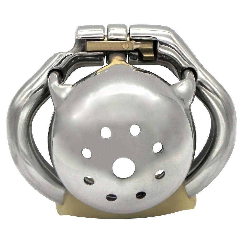 Ergonomické zařízení na mužskou cudnost Stealth Lock z nerezové oceli, klec na penis, zámek na penis, kroužek na penis, pás cudnosti, S077
