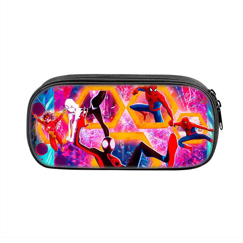 Spider Man Large Capacity Nylon Pencil Case For Students And Kids