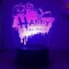 Halloween Fairy Tale World 3D Night Light  Usb Acrylic 16 Colors Gift Light Novelty Sleep Light Christmas Gift