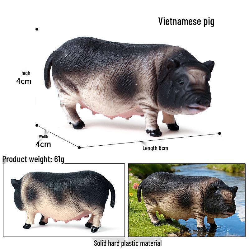 Farm Animal Simulation Toy Set: Chicken, Duck, Goose, Boar, Horse, Cow - Educational Gift for Children, Cognitive Ornament