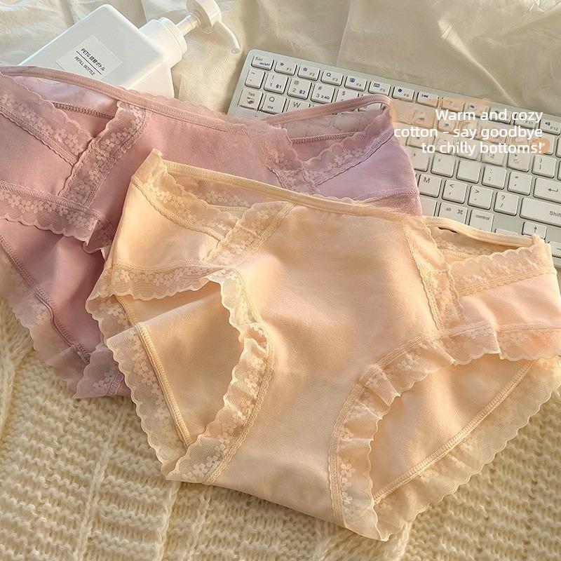 Women's Spring and Autumn New Pure Cotton 5A Antibacterial No Mark Comfortable Briefs
