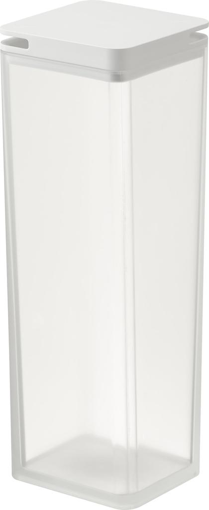 Yamazaki Water Pitcher with Splash Filter, Pours from Both Sides, White, W8.5×D8.5×H25.3cm, Tower Slim Pitcher, 1.2L, Dishwasher Safe, Cold Water