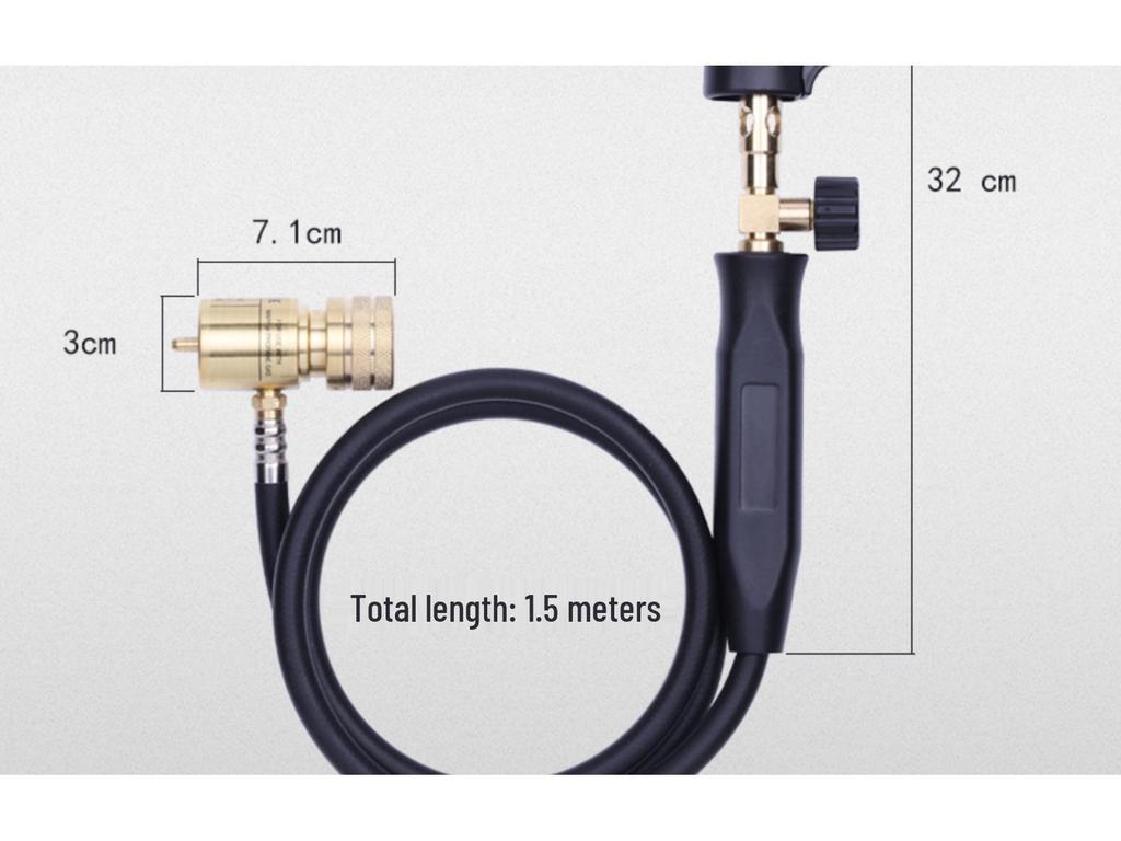 American High-Temperature MAPP Gas Welding Torch for Refrigeration Repair - Portable, Oxygen-Free Flame