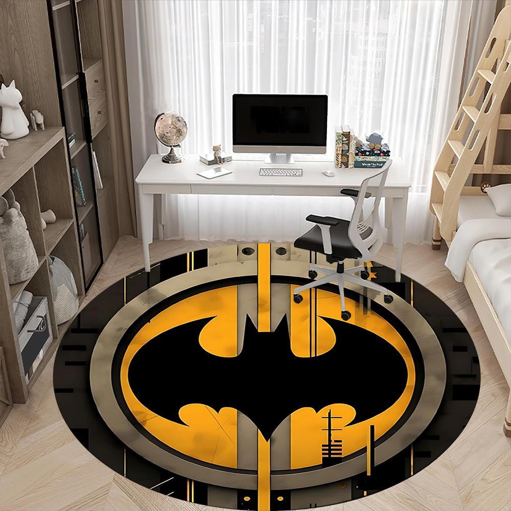 1pc Batman Office Round Area Rug, Under Office Chairs Bedroom Living Room Home Decor, Room Deco, Available in Various Sizes