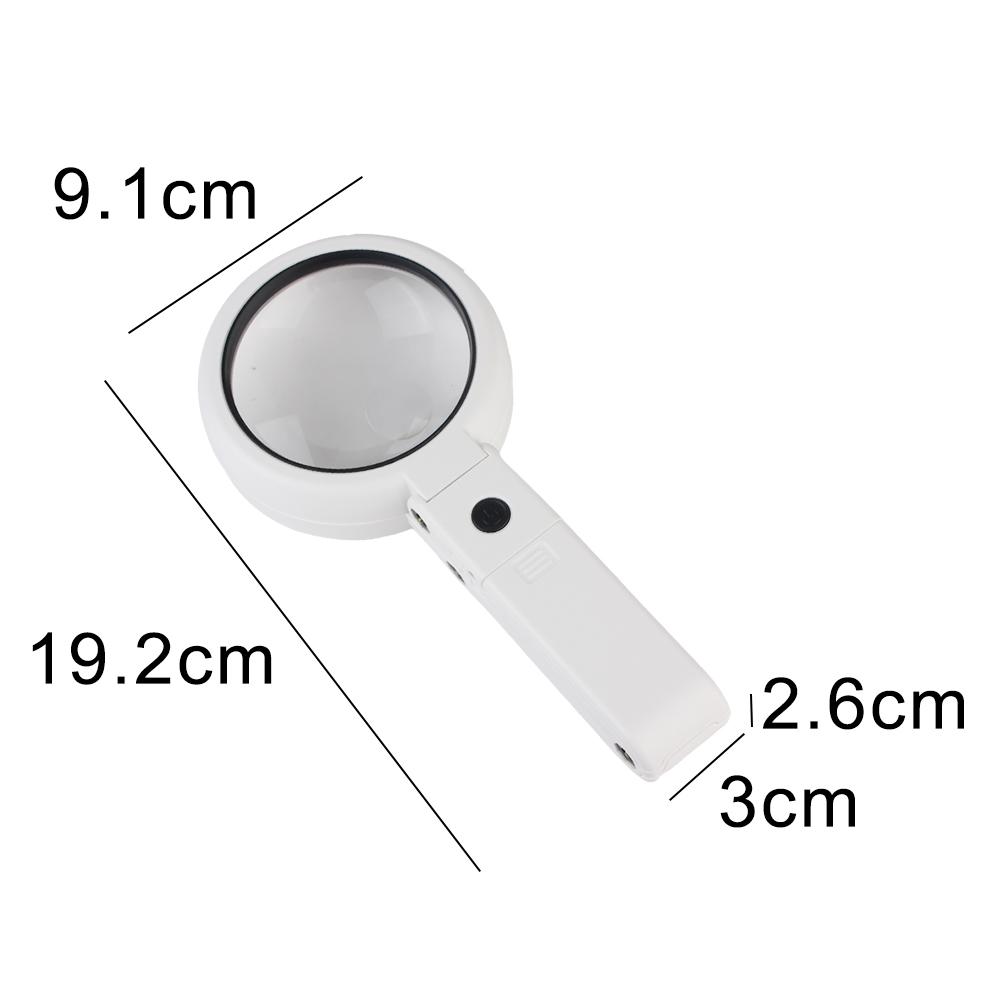 5x 11x with 8 LED Light Stand Desk Magnifying Glass Hand Tool Set Portable Hand-held Foldable for Jewelry Appraisal Reading Repair
