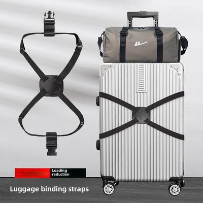 Cross-border Multi-functional Travel Suitcase with 8-Figure Anti-drop Elastic Binding Strap (Customizable Print)
