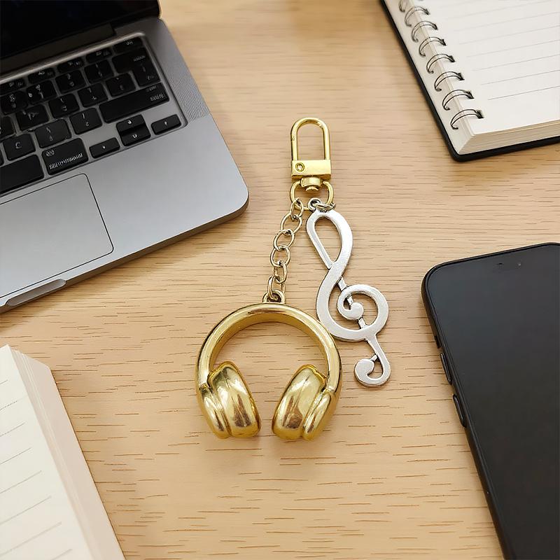 1PC Mobile Phone Pendants Y2K Keychains Airpods Pendant Pendants Minimalist Style Music Note Design Cool Multicolor