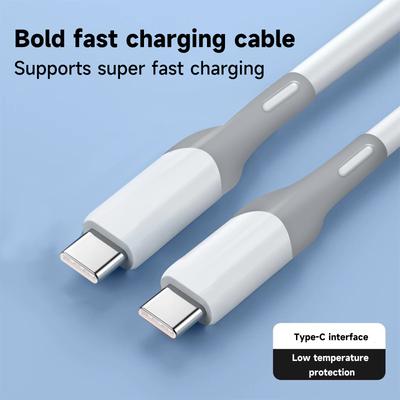 USB Type C Unbreakable Silicone Phone High-speed Data Line Compatible with Xiaomi Redmi and Other Smartphones Charging Cable