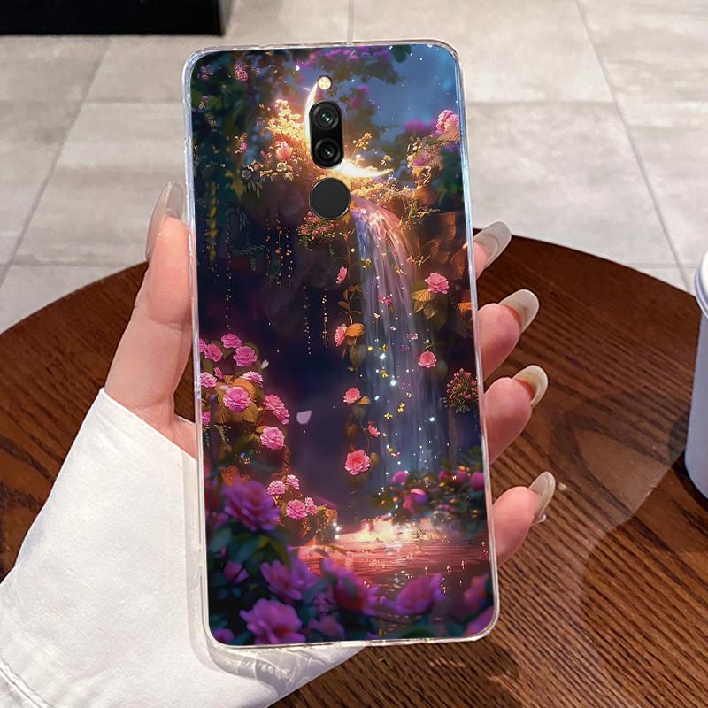 Back Cover For Xiaomi Redmi 8 8A Case Clear Luxury Cute Love Rabbit Cool Funny Pattern Transparent TPU Soft Silicone Phone Case