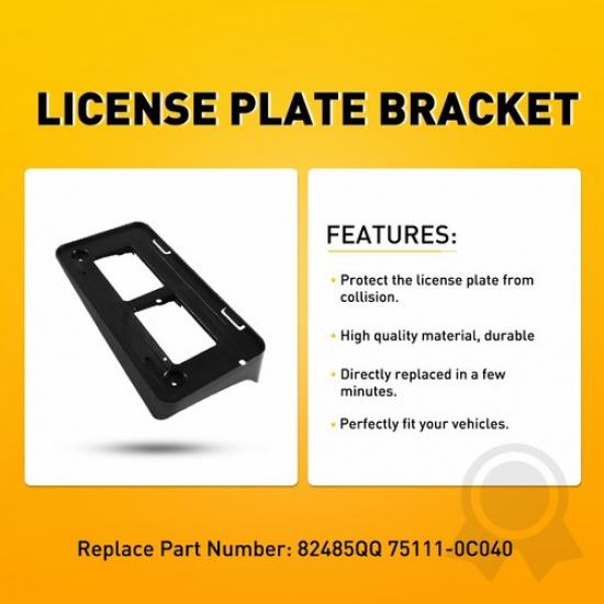 Front Bumper Plate License Holder Bracket For Toyota Tundra -25 75111-0C040